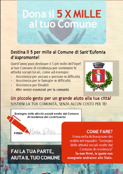Il cinque per mille al tuo Comune!