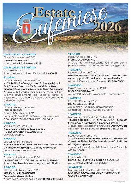 ESTATE EUFEMIESE 2026