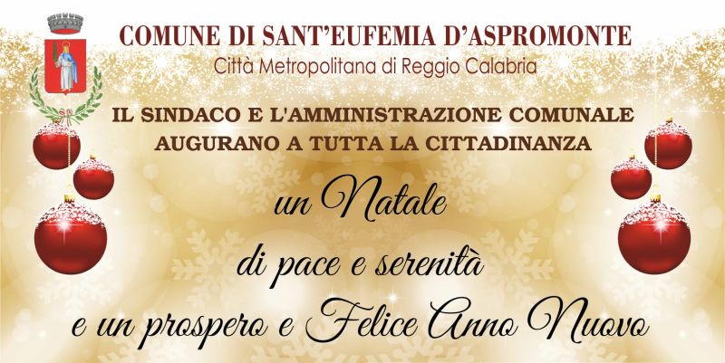 Auguri dal Sindaco di Sant'Eufemia